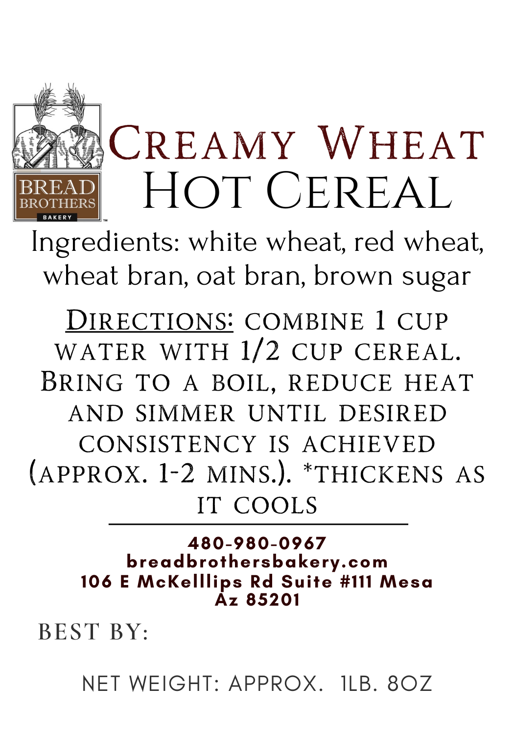 Creamy Wheat Cereal