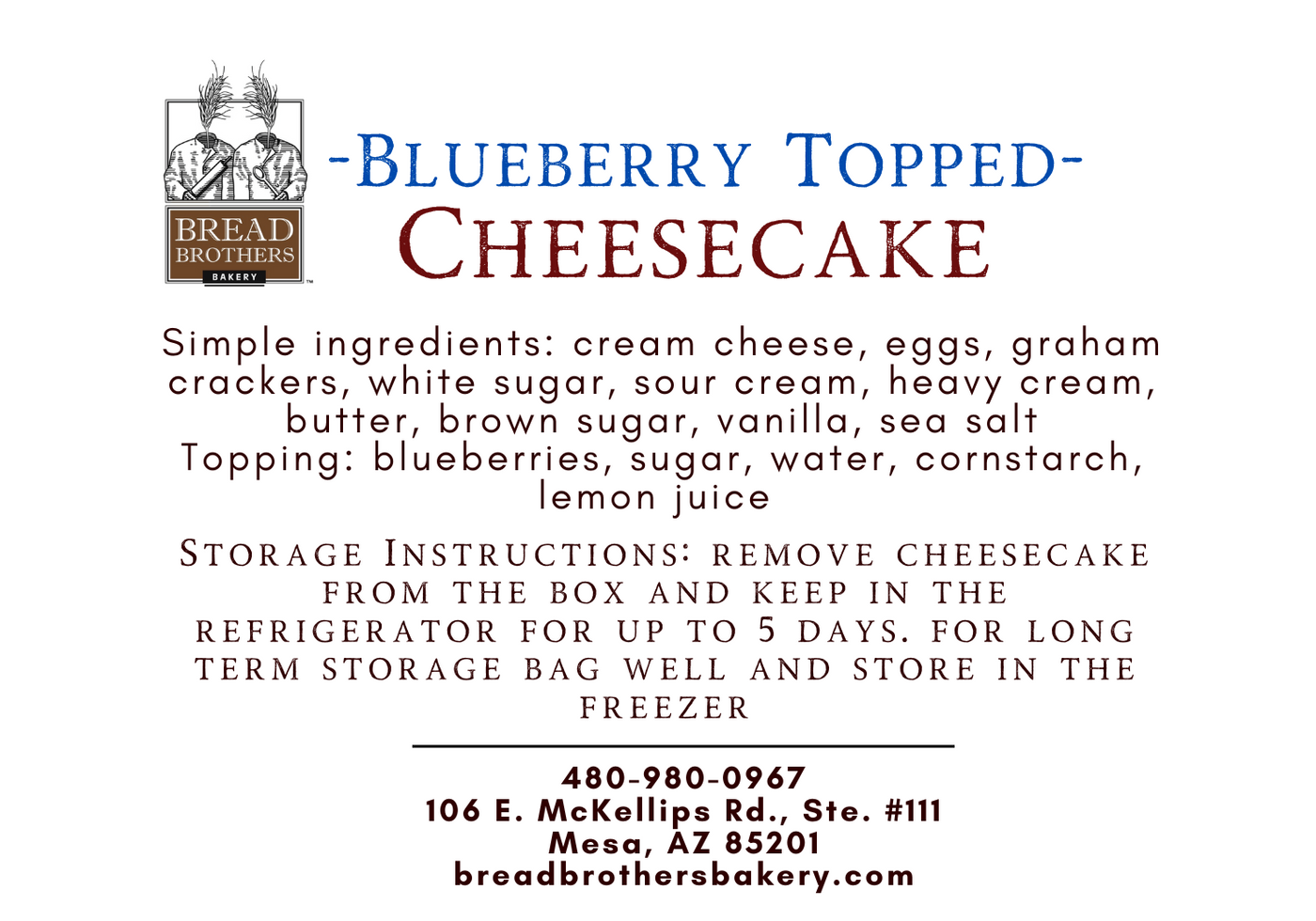 Blueberry Cheesecake