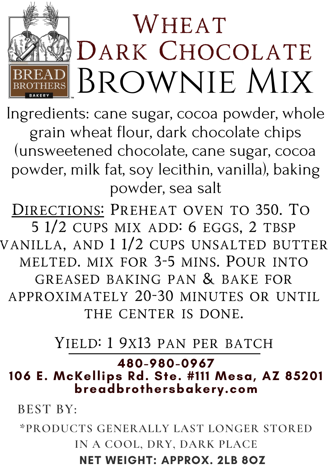 Wheat Brownie Mix