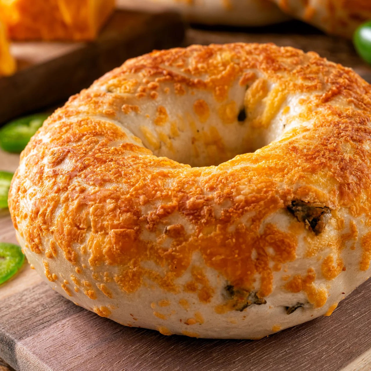 3 Cheese Jalapeño Bagels