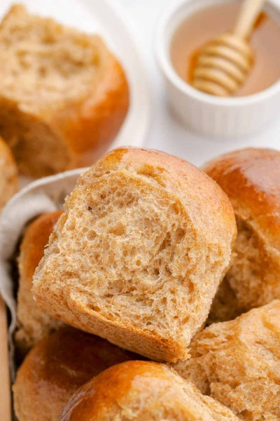 Butter Honey Wheat Dinner Rolls