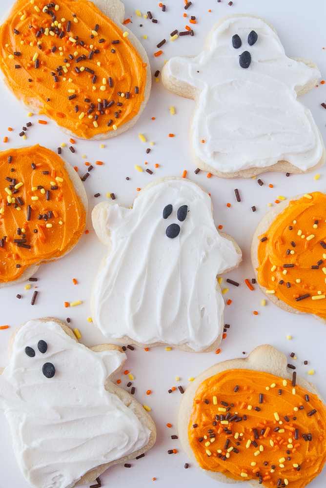 Ghost Shaped Sugar Cookies