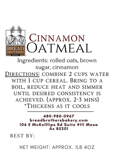 Cinnamon Oatmeal Cereal