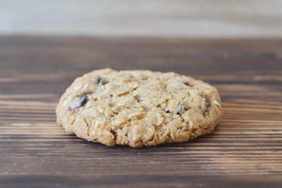 close up oatmeal raisin cookie copyrighted image